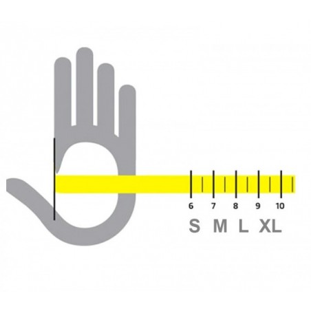  220603 Pack 100 gants en latex jetables tailles RILUX du S au XL