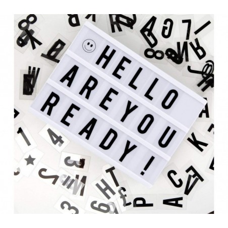  181774 Panneau rétro-éclairé Led LightBox format A4 96 charactères 30x23C cm 