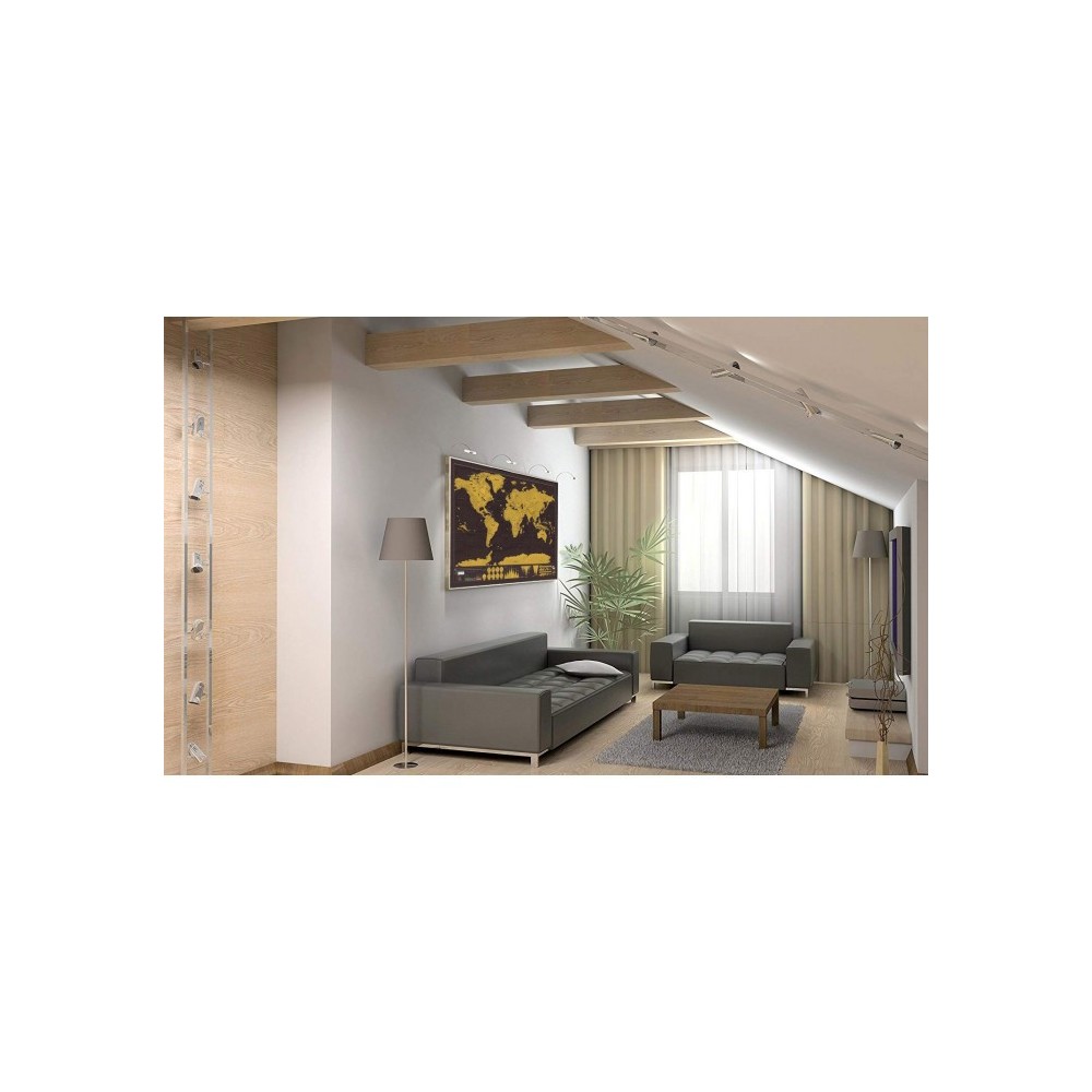 182207 Carte du monde deluxe noir 82 x 58 cm grattez les endroits visités