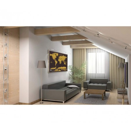 182207 Carte du monde deluxe noir 82 x 58 cm grattez les endroits visités