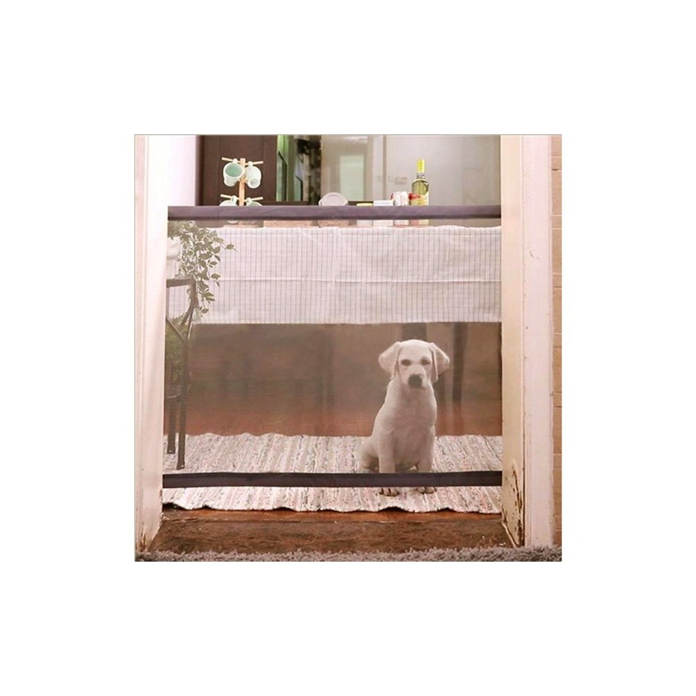 182788 Barrière semi-rigide pour animaux domestiques 180 x 72 cm accroches mural