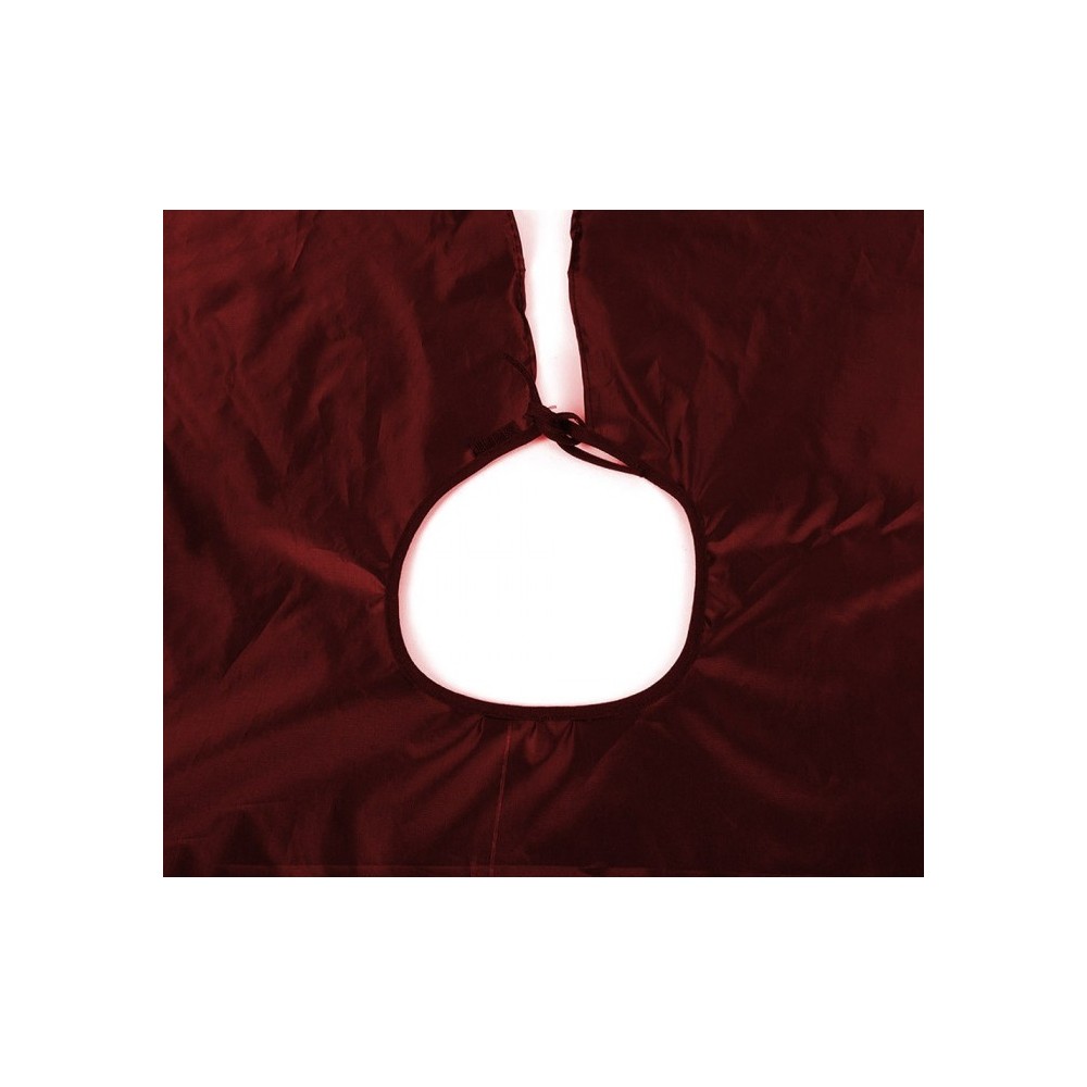 159018 Cape longue bordeaux en pvc 91x137 pour salon de coiffure