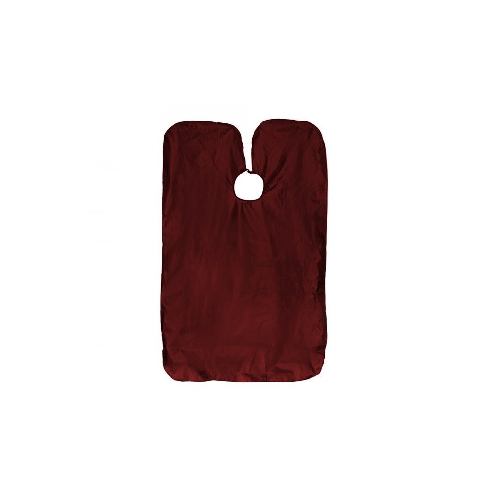 159018 Cape longue bordeaux en pvc 91x137 pour salon de coiffure