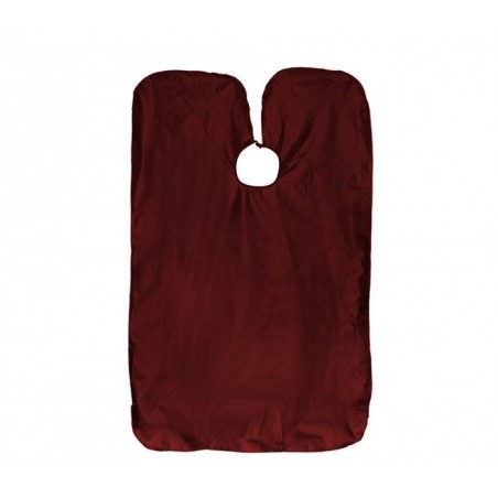 159018 Cape longue bordeaux en pvc 91x137 pour salon de coiffure