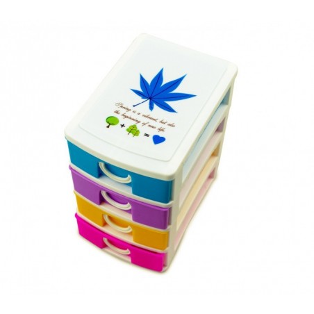 391600  mini tour de rangement multicouleur  4 tiroirs  WELKHOME   9x13x15 cm 391600  mini tour de rangement multicouleur  4 tiroirs  WELKHOME   9x13x15 cm
