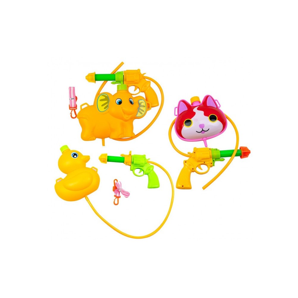 369951 Pistolet à eau SPLASH avec réservoir en forme d'animal à choisir