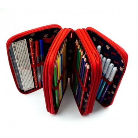  55531 Trousse coloré + Matériels 3 compartiments 47pcs  GIOTTO SCUOLA PawPatrol