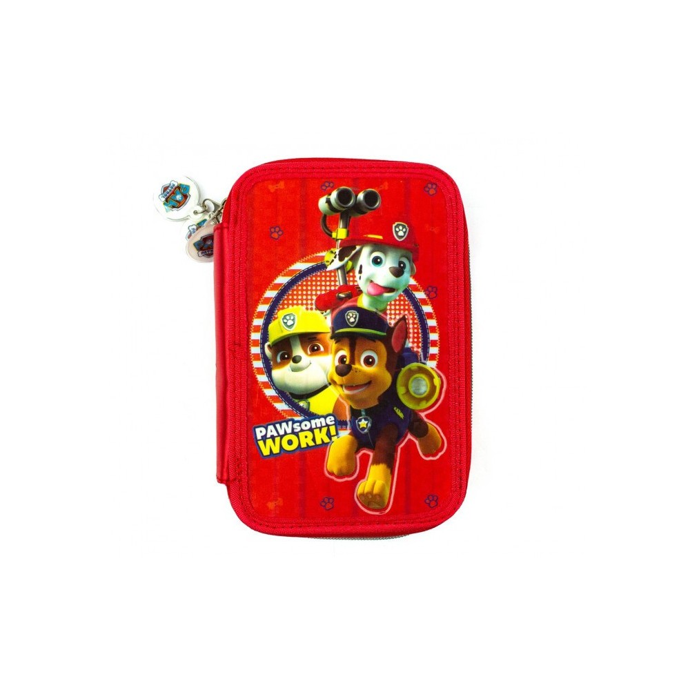 45553 Trousse coloré + Matériels 3 compartiments 43pcs  SCUOLA Paw Patrol