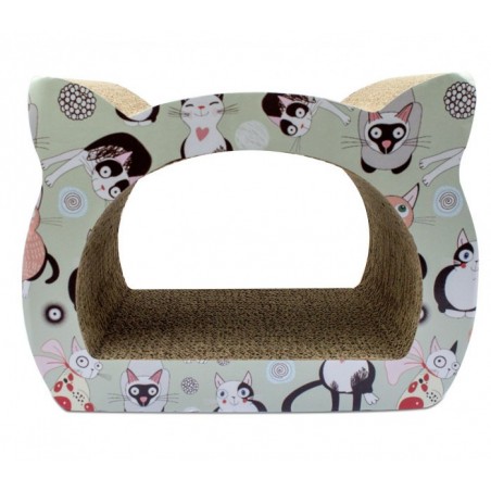  026494 Grattoir pour chats NOBLEZA pressé carton et imprimés  39X29X22 CM