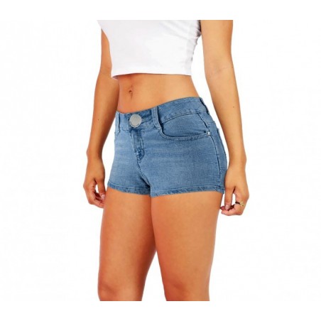 Short pour femmes en jeans FORBIDDEN ZONE effet moulant 