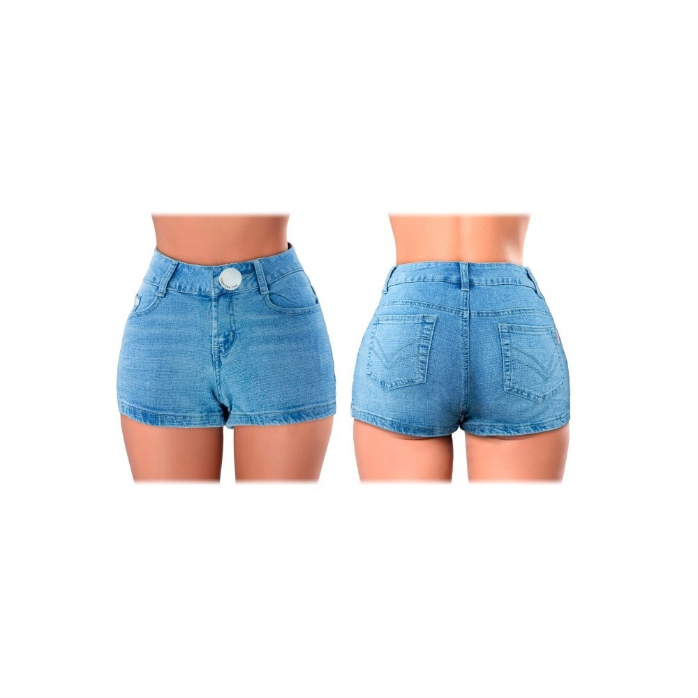 Short pour femmes en jeans FORBIDDEN ZONE effet moulant 