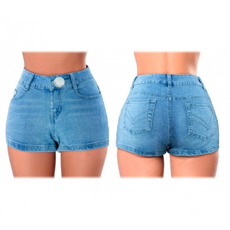 Short pour femmes en jeans FORBIDDEN ZONE effet moulant 