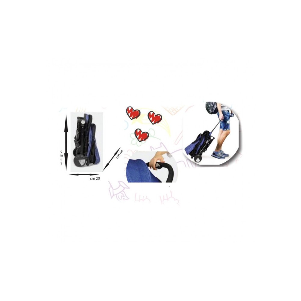 BK-B426-FL  Trolley Poussette pour bébé pliante Economie d'espace  NUNU' SMALL 