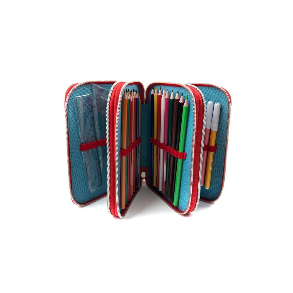 455487 Trousse 3 compartiments  inclue  43pcs  BLAZE 3 Coloré