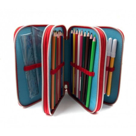 455487 Trousse 3 compartiments  inclue  43pcs  BLAZE 3 Coloré