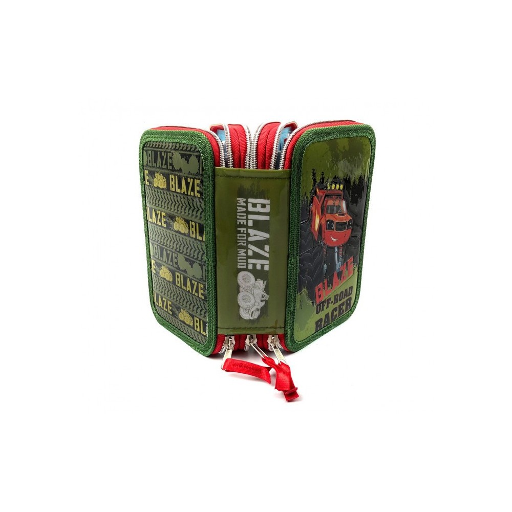 455487 Trousse 3 compartiments  inclue  43pcs  BLAZE 3 Coloré