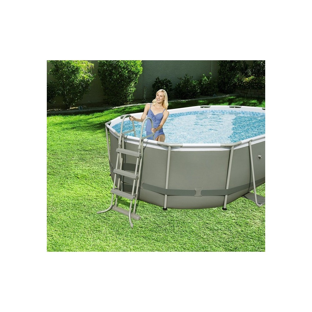 58330 Echelle Bestway pour piscines surélevées avec 3 marches 107 cm