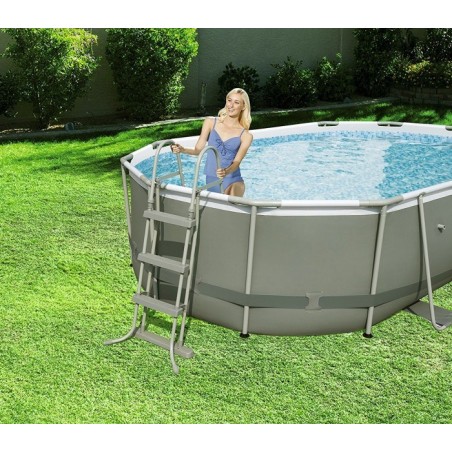 58330 Echelle Bestway pour piscines surélevées avec 3 marches 107 cm