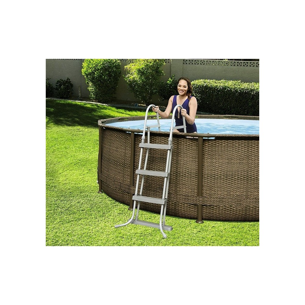 58330 Echelle Bestway pour piscines surélevées avec 3 marches 107 cm