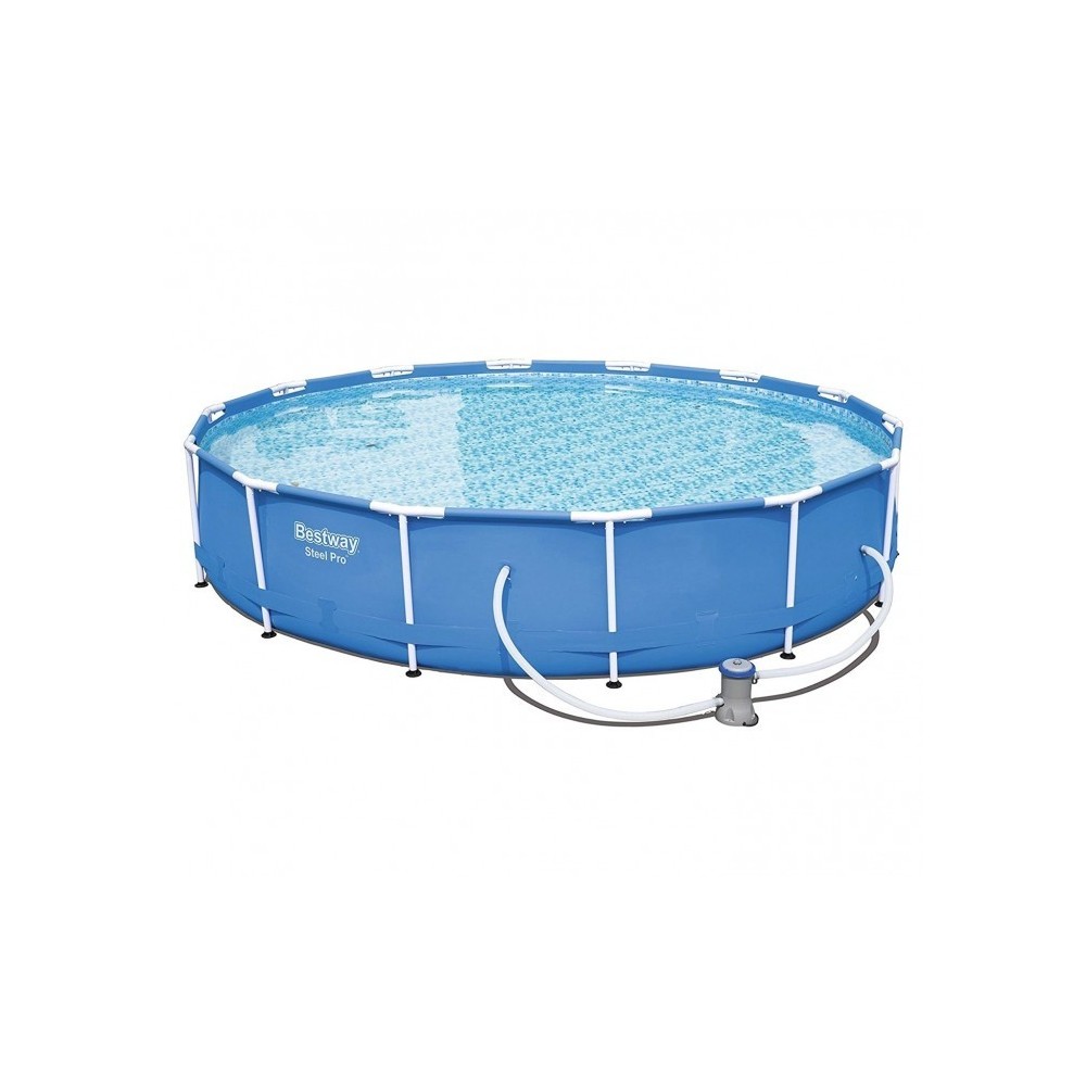 56595 Piscine Steel Pro Bestway avec bombe a filtre  diamètre 427 x 84 cm