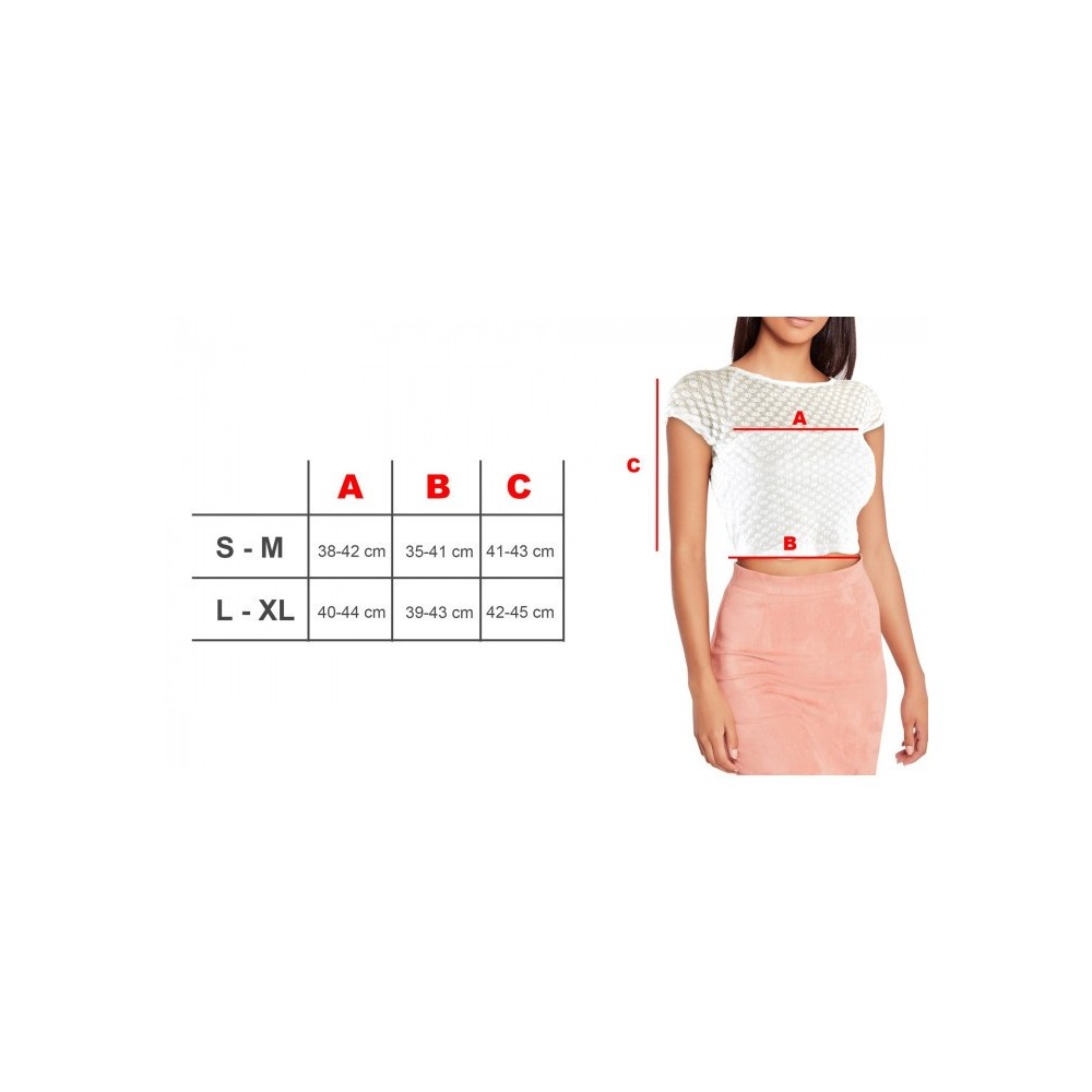 AC316 Top 3/4  dentelle pois brodés croisé du dos