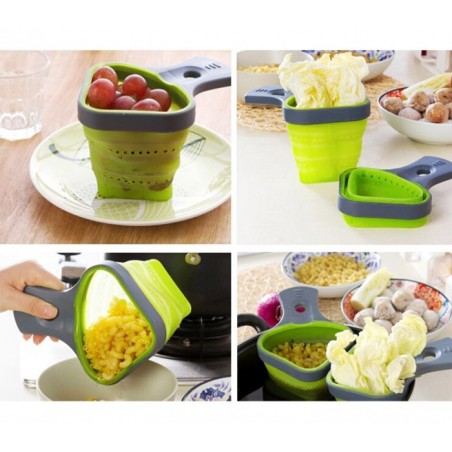  703419 Passoire pour pâte de silicone souple et douce, pratique et pliable