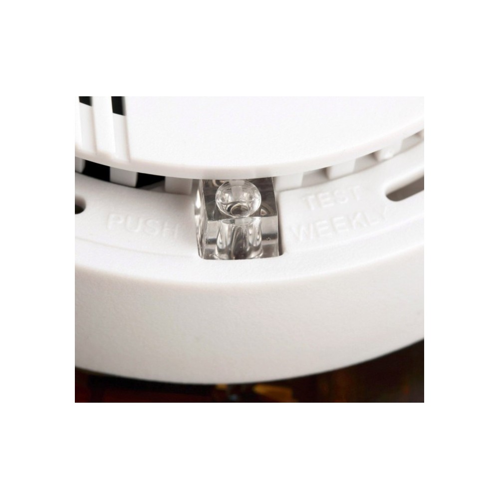 17330 Détecteur de fumée SMOKE ALARM rond automatique avec vis de fixation