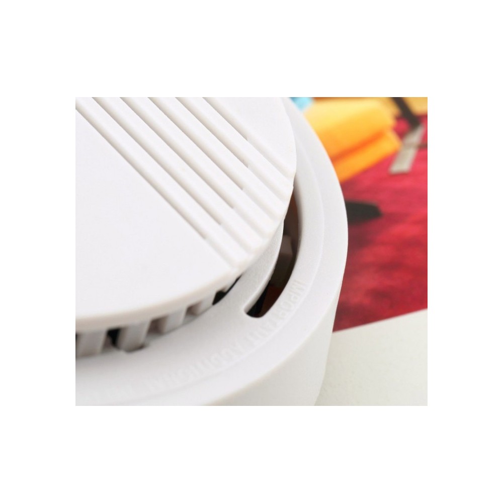 17330 Détecteur de fumée SMOKE ALARM rond automatique avec vis de fixation