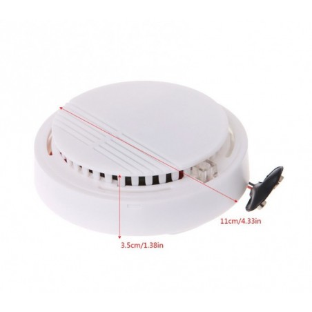17330 Détecteur de fumée SMOKE ALARM rond automatique avec vis de fixation
