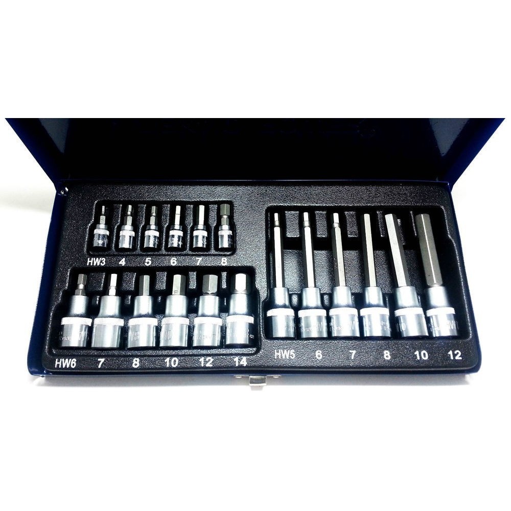 Embout clé á pipe á bout hexagonales - jeu de...