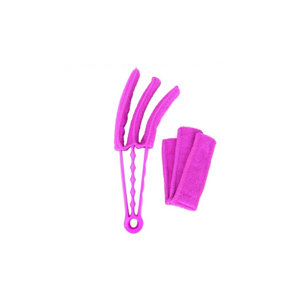 169116 Mini brosse en microfibre lavable avec 3 rabats pour stores vénitiens