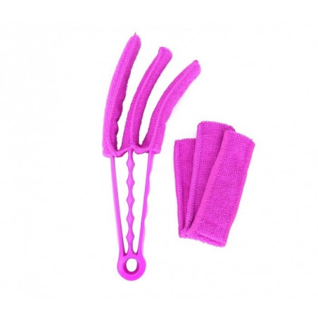 169116 Mini brosse en microfibre lavable avec 3 rabats pour stores vénitiens 169116 Mini brosse en microfibre lavable avec 3 rabats pour stores vénitiens