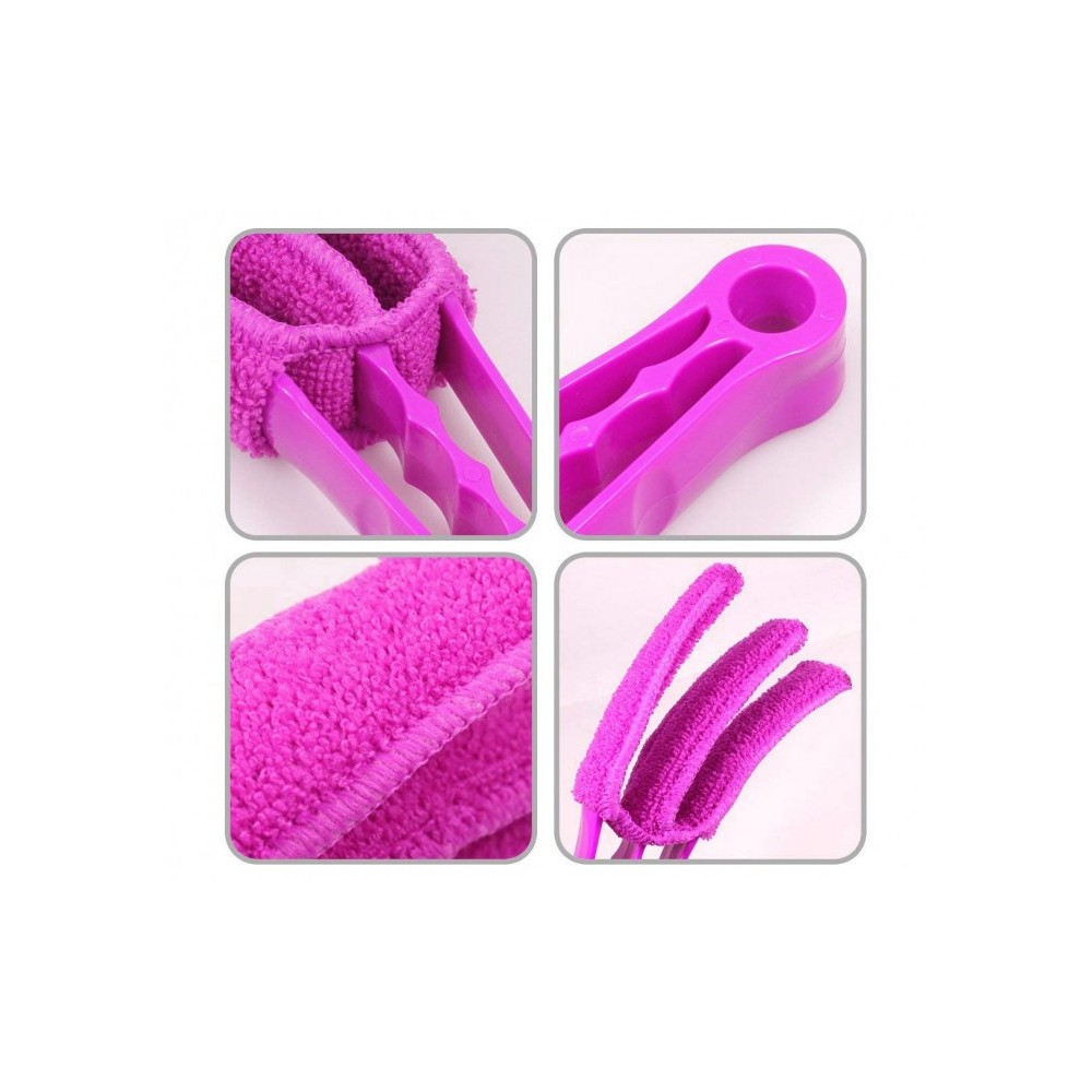 169116 Mini brosse en microfibre lavable avec 3 rabats pour stores vénitiens