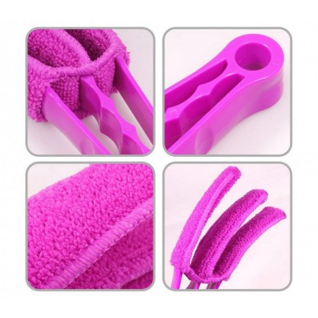 169116 Mini brosse en microfibre lavable avec 3 rabats pour stores vénitiens 169116 Mini brosse en microfibre lavable avec 3 rabats pour stores vénitiens