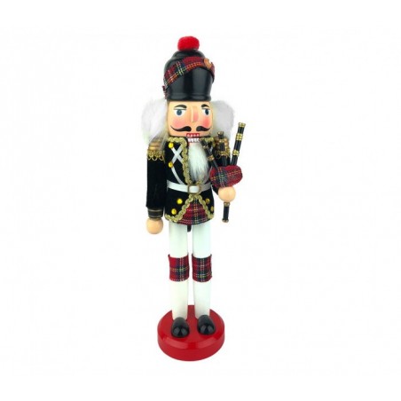 831003 Soldat décoratif CORNAMUSA 30 cm en bois peint à la main