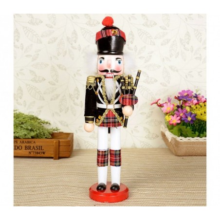 831003 Soldat décoratif CORNAMUSA 30 cm en bois peint à la main