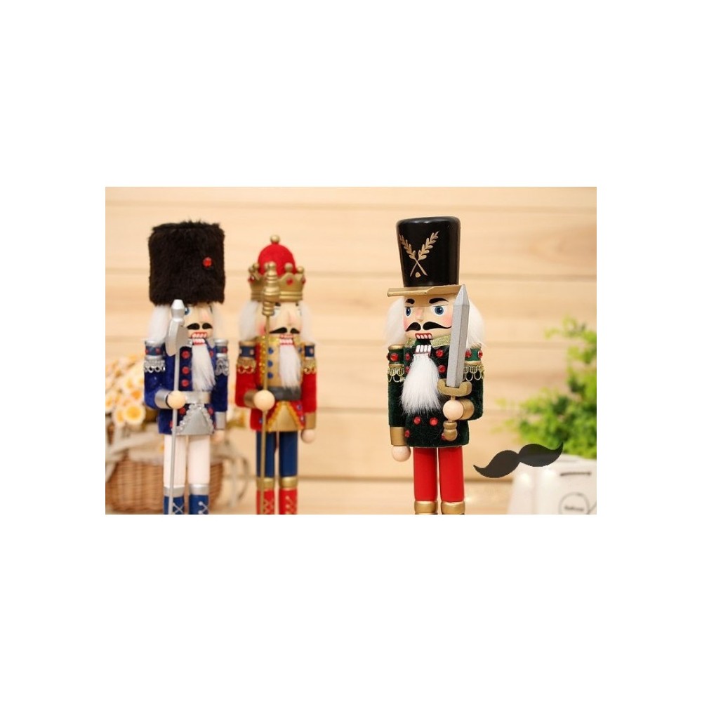 831010 Soldat décoratif TAMBOUR 30 cm en bois peint à la main