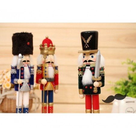 831010 Soldat décoratif TAMBOUR 30 cm en bois peint à la main