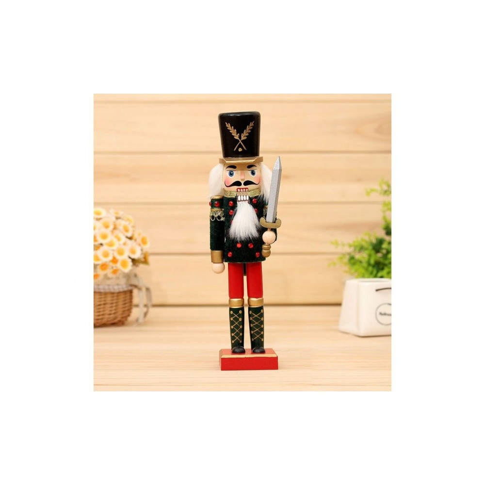 831010 Soldat décoratif TAMBOUR 30 cm en bois peint à la main