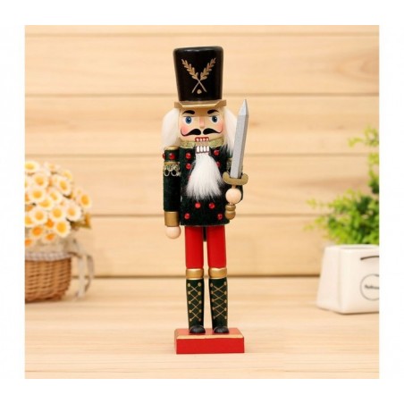 831010 Soldat décoratif TAMBOUR 30 cm en bois peint à la main