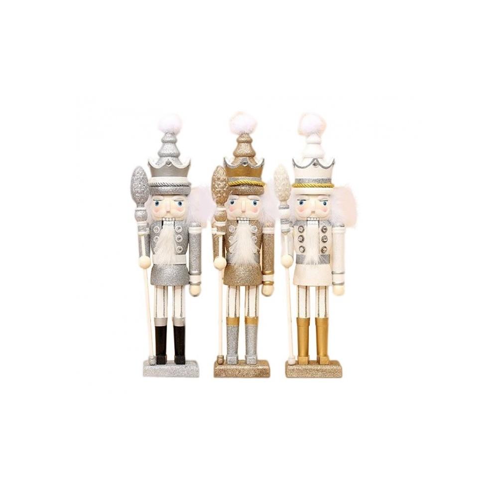 831034 Soldat décoratif  38 cm en bois peint à la main Rois differents modèles