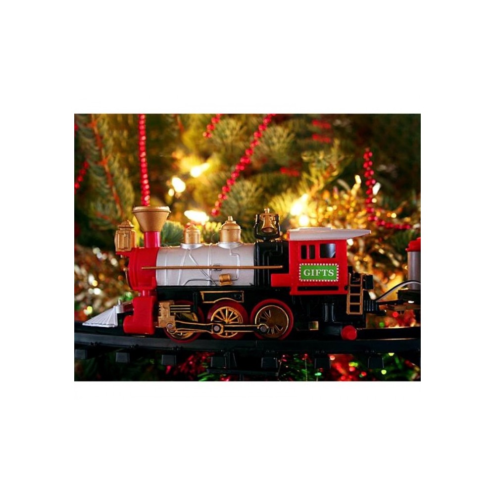 830082 Train de Noël à piles pour arbre de noël avec lumières et sons  75cm D