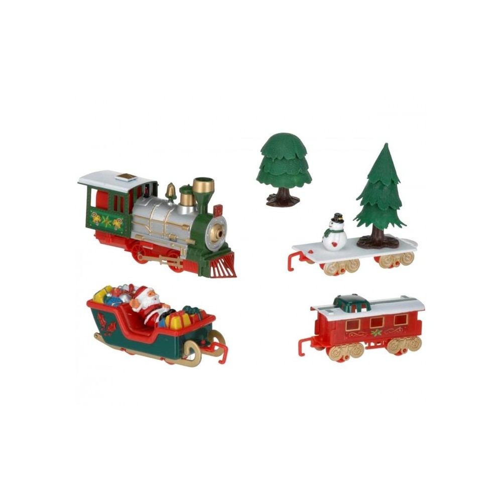 830082 Train de Noël à piles pour arbre de noël avec lumières et sons  75cm D