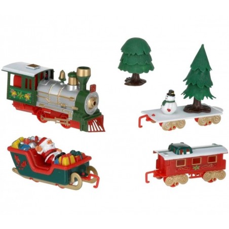 830082 Train de Noël à piles pour arbre de noël avec lumières et sons  75cm D