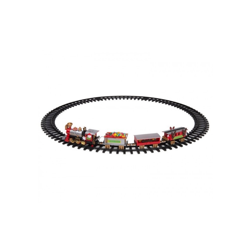 830082 Train de Noël à piles pour arbre de noël avec lumières et sons  75cm D