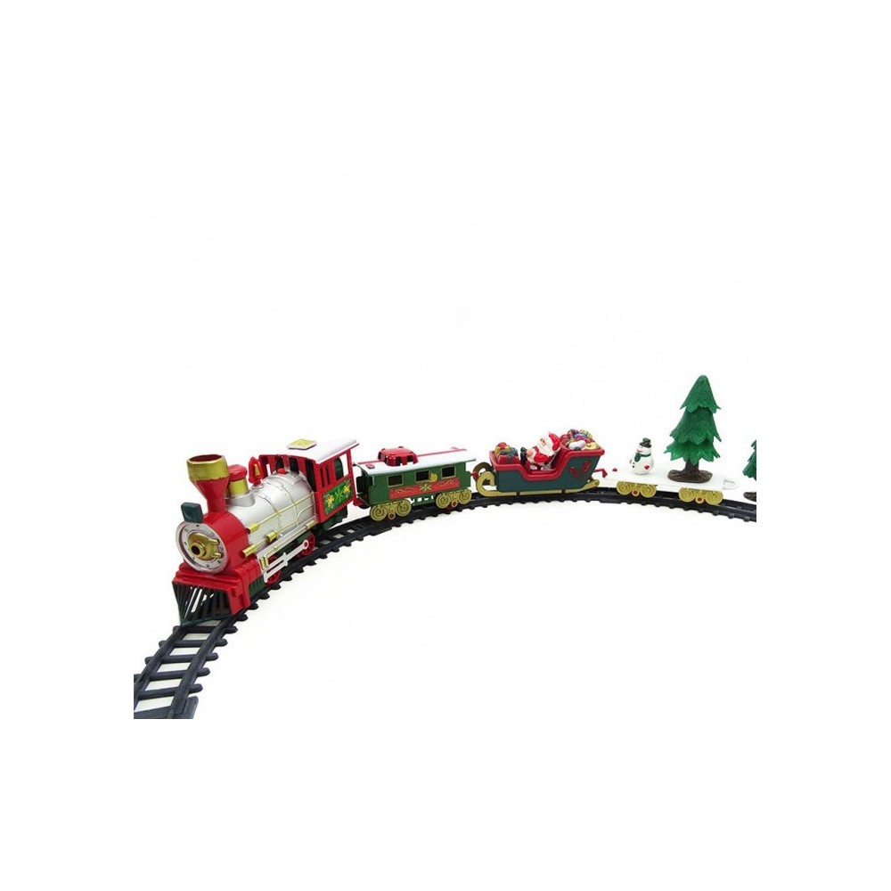 830082 Train de Noël à piles pour arbre de noël avec lumières et sons  75cm D