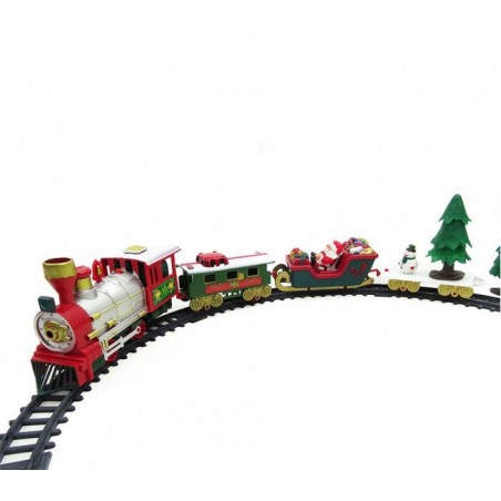 830082 Train de Noël à piles pour arbre de noël avec lumières et sons  75cm D