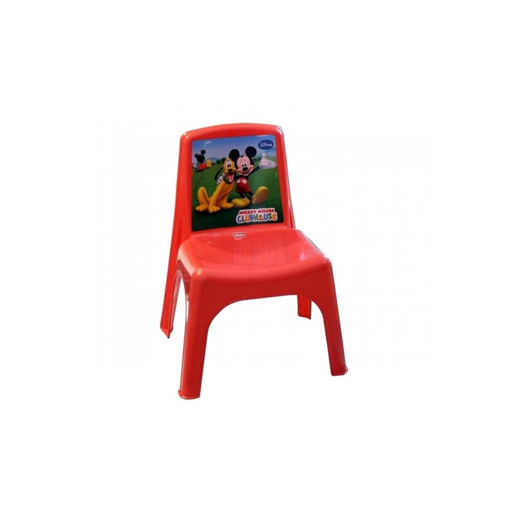  084113 Chaise enfant Bildo en plastique de couleur Mickey Mousse 43x26x24 cm