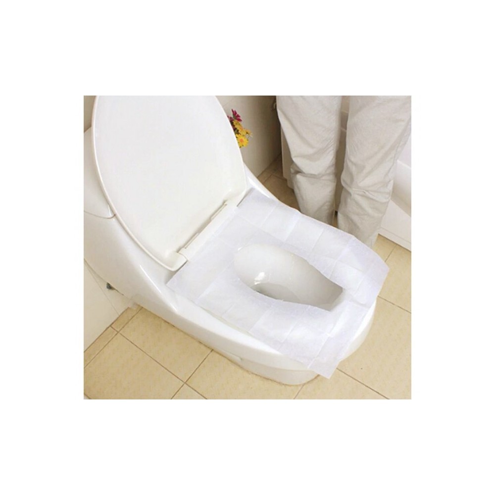 055991 Lot de 10 couvre-sièges WC en papier jetables dans les toilettes DOLLY