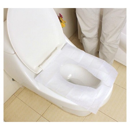 055991 Lot de 10 couvre-sièges WC en papier jetables dans les toilettes DOLLY